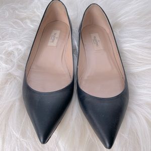 Valentino Pointed Black Flats size 38